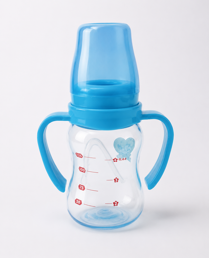 Shield Baby Feeding Bottle with Handles – 240ml | BPA-Free Baby Milk Bottle (Blue) (Pink)