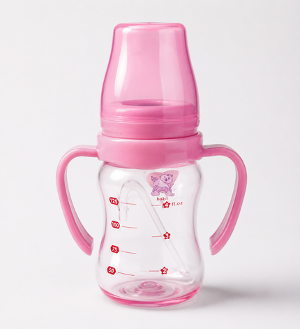 Shield Baby Feeding Bottle with Handles – 240ml | BPA-Free Baby Milk Bottle (Blue) (Pink)